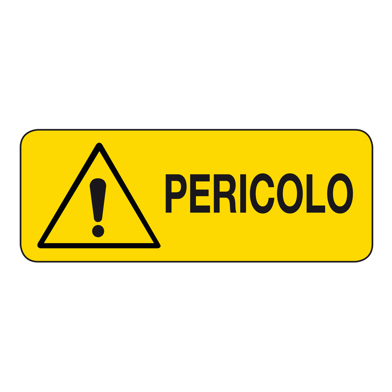 PERICOLO CARTELLO ALLUMINIO 330X125 PERICOLO
