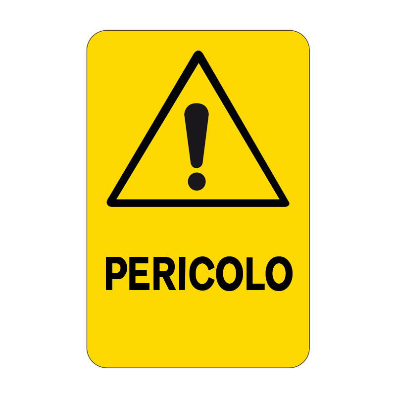 PERICOLO CARTELLO ALLUMINIO 330X500 PERICOLO