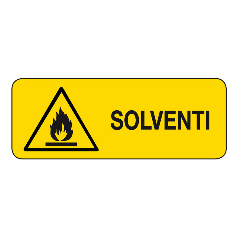 SOLVENTI CARTELLO ALLUMINIO 330X125 PERICOLO