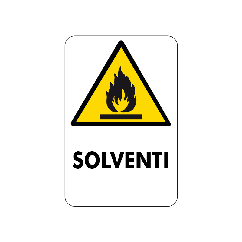 SOLVENTI CARTELLO ALLUMINIO 200X300 PERICOLO