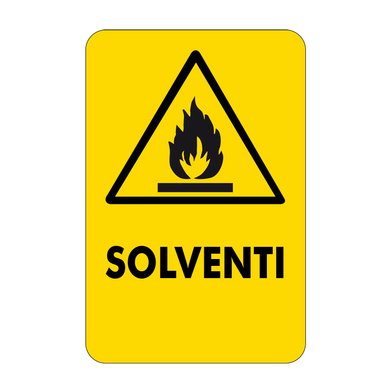 SOLVENTI CARTELLO ALLUMINIO 330X500 PERICOLO