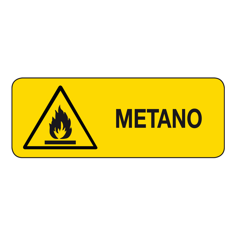 METANO CARTELLO ALLUMINIO 330X125 PERICOLO
