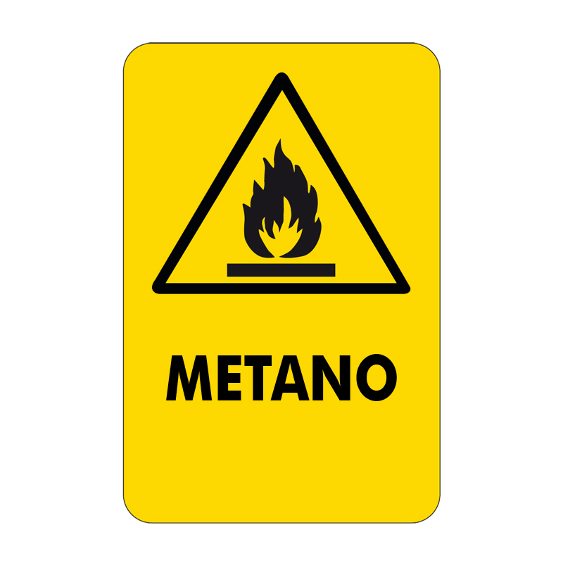 METANO CARTELLO ALLUMINIO 330X500 PERICOLO