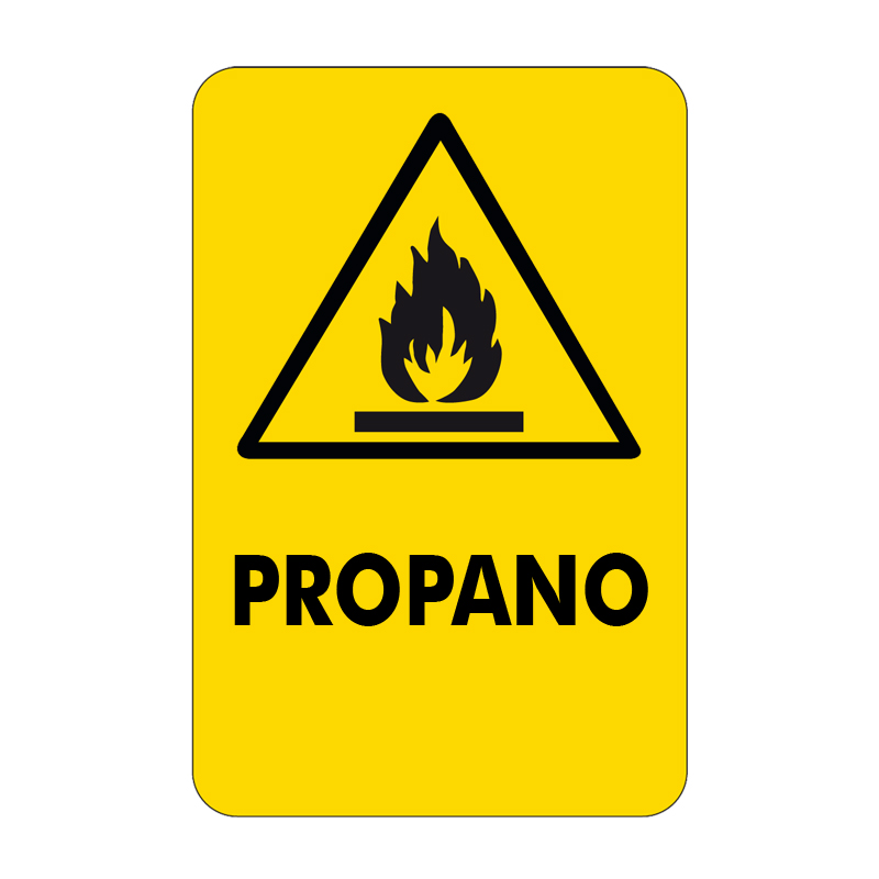 PROPANO CARTELLO ALLUMINIO 330X500 PERICOLO