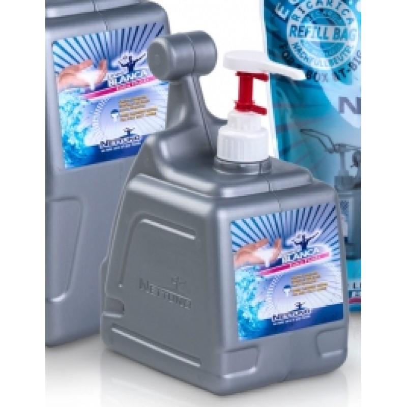 CREMA FLUIDA LAVAMANI CONTENI. T-BOX 3LT APPOGGIO O A MURO C/LEVA DOSATORE T-WALL