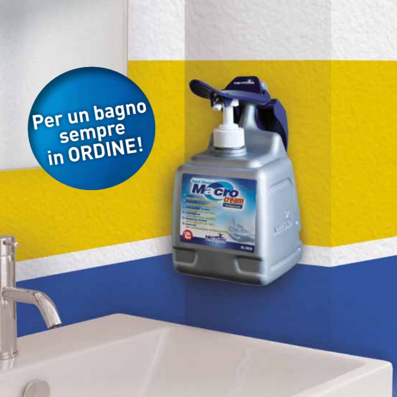 CREMA FLUIDA LAVAMANI CONTENI. T-BOX 3LT APPOGGIO O A MURO C/LEVA DOSATORE T-WALL