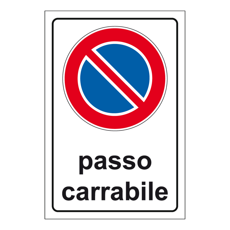 PASSO CARRABILE CARTELLO ALLUMINIO 400X600 PROP. PRIVATA