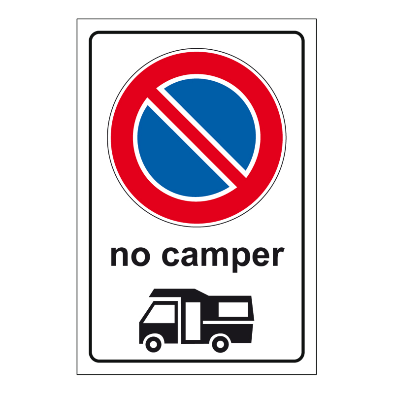 NO CAMPER CARTELLO SCATOLATO 400X600 PROP. PRIVATA