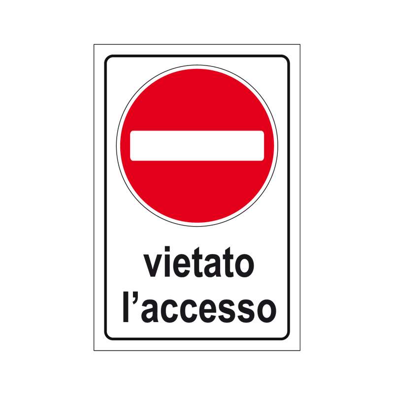 VIETATO L'ACCESSO CARTELLO SCATOLATO 250X450 PROP. PRIVATA
