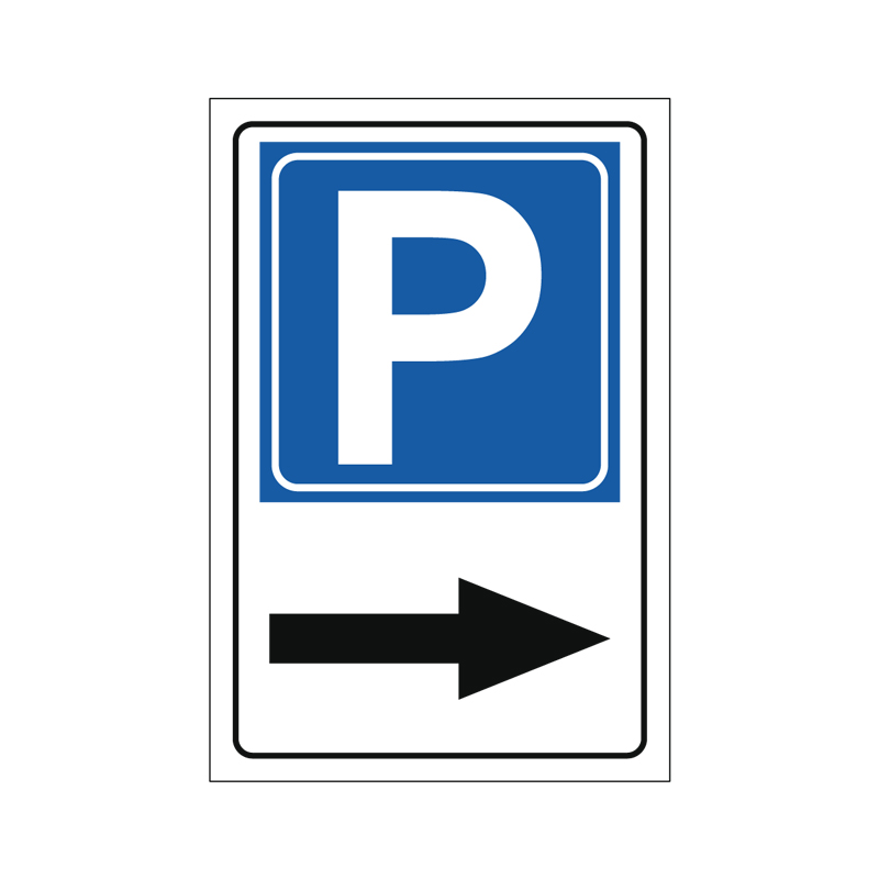 PARCHEGGIO FRECCIA A DX CARTELLO SCATOLATO 250X450 PROP. PRIVATA