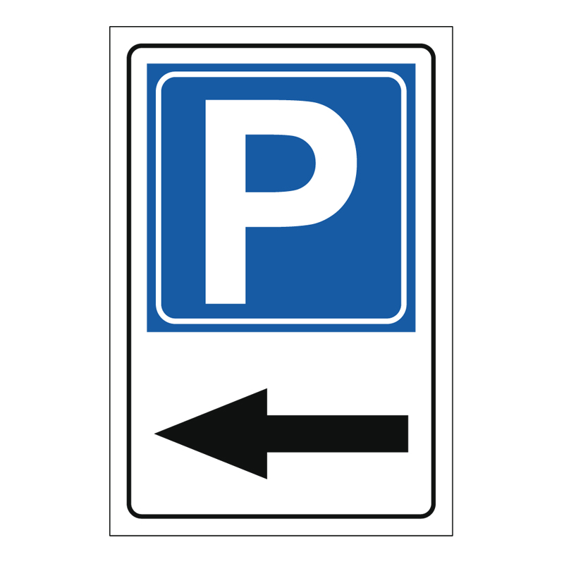 PARCHEGGIO FRECCIA A SX CARTELLO ALLUMINIO 400X600 PROP. PRIVATA