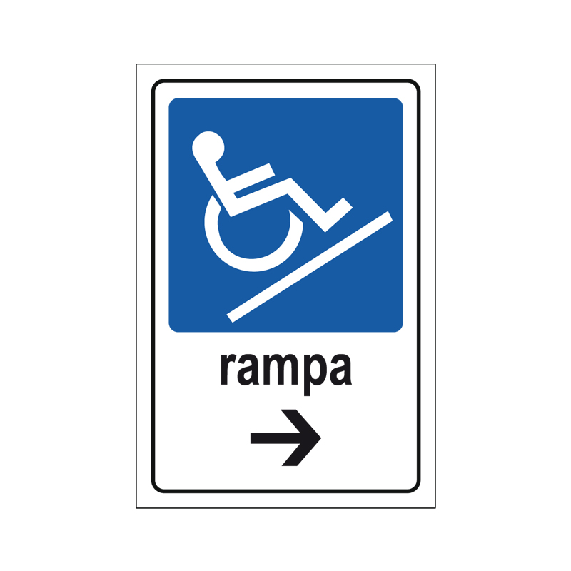 RAMPA FRECCIA DX CARTELLO SCATOLATO 250X450 PROP. PRIVATA