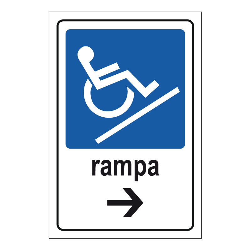 RAMPA FRECCIA DX CARTELLO SCATOLATO 400X600 PROP. PRIVATA