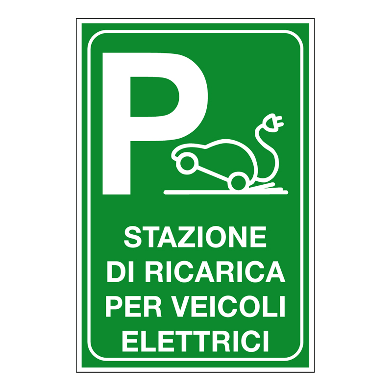 STAZIONE DI RICARICA VEICOLI ELETTRICI CARTELLO SCATOLATO 400X600 PROP. PRIVATA