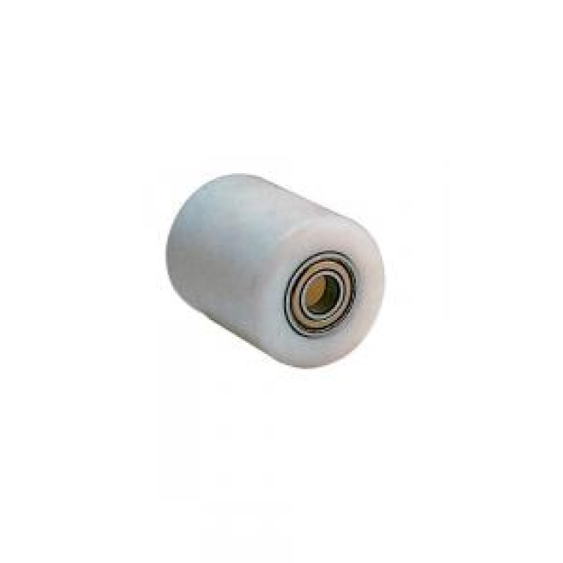 RULLO IN NYLON BIANCO DIAMETRO 85X50 SU CUSCINETTI FORO 20