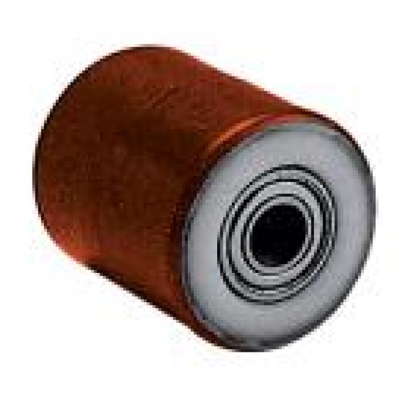 RULLO IN NYLON RIVESTITO IN POLIURETANO D.82X80 SU CUSCINETTI FORO 25