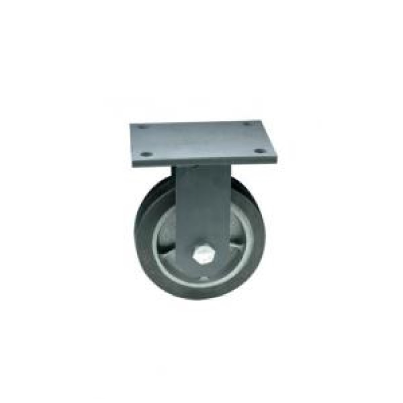 RUOTA GHISA GOMMA D. 350X80 CUSCINETTI SUPPORTO FISSO SERIE EXTRAPESANTE