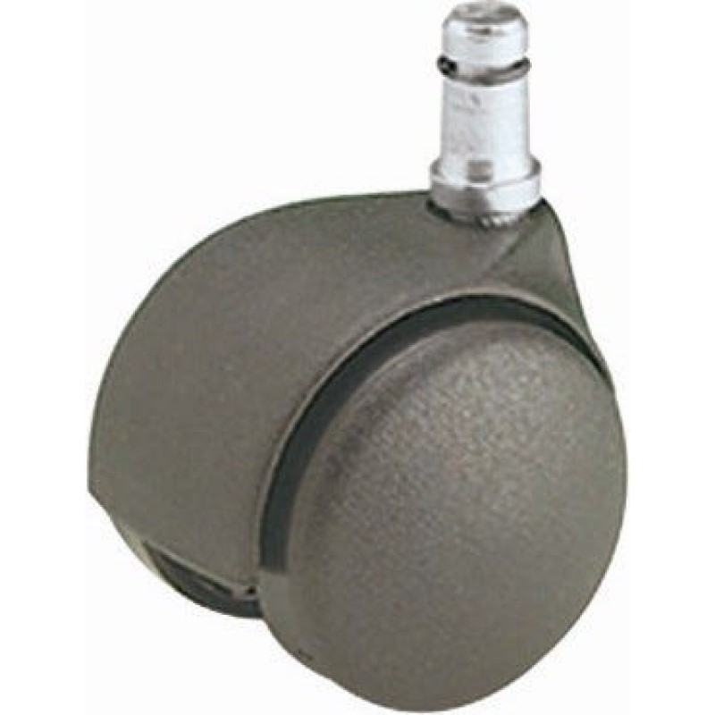RUOTA GEMELLATA D.42 IN POLIPROPILENE SUPPORTO GIREVOLE A PERNO LISCIO D. 8