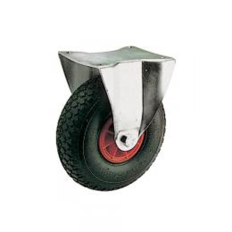 SUPPORTO PIASTRA FISSA RUOTA PNEUMATICA NUCLEO TERMOPLASTICA SU RULLI D.260
