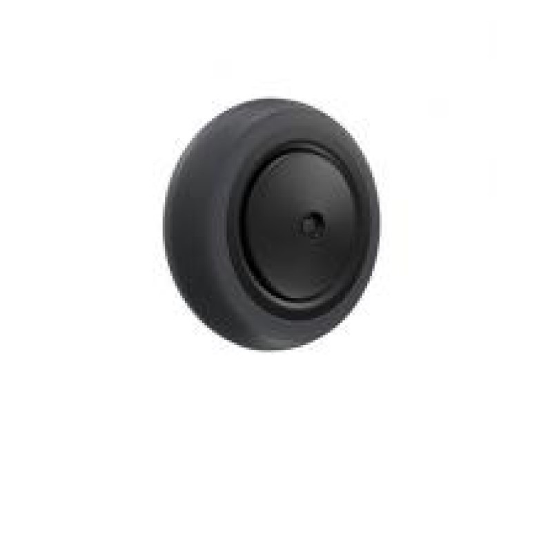 RUOTA NYLON GOMMA GRIGIA DIAMETRO 75 MOZZO SU CUSCINETTI A SFERA INOX