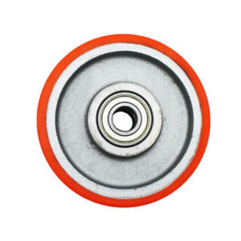 RUOTA IN GHISA E POLIURETANO D.150X50 MOZZO 50 CUSCINETTI A SFERA FORO 20