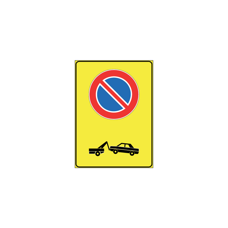 CARTELLO SCATOLATO 40X60 CM DIVIETO DI SOSTA CON RIMOZIONE FORZATA