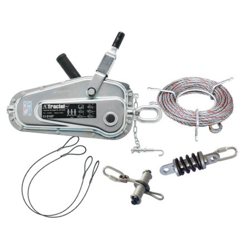 LINEA VITA TEMPORANEA TIRSAFE 3 PERSONE CON CAVO ACCIAIO 8 MM LUNGH. MAX 20 MT
