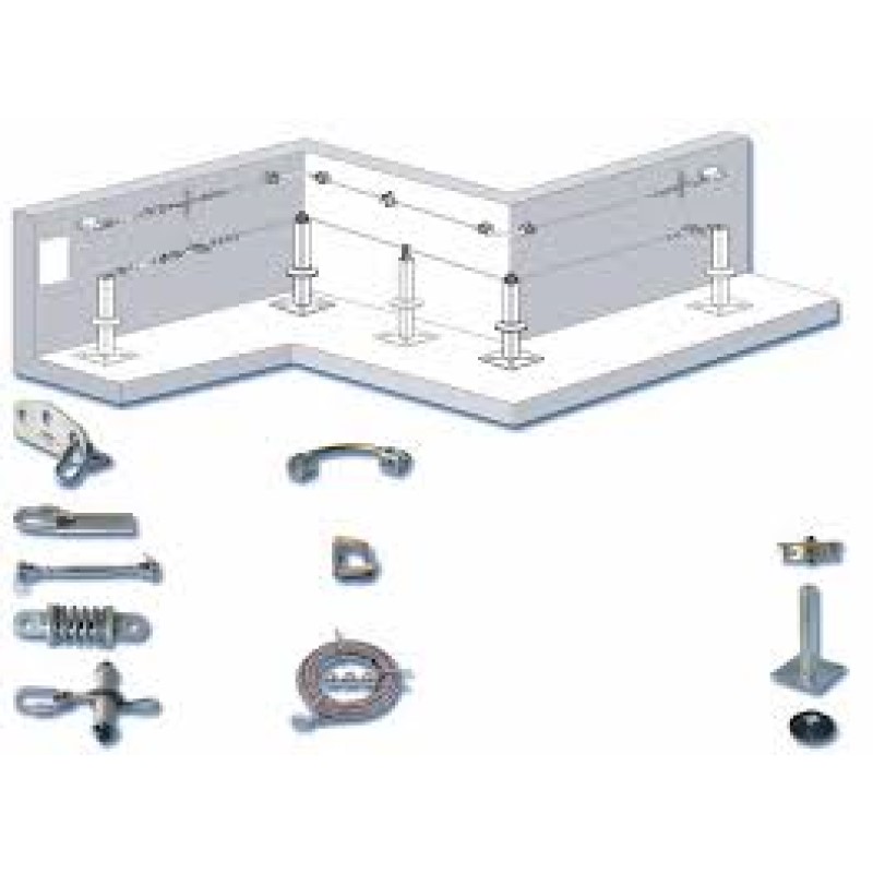 KIT LINEA VITA A PAVIMENTO DA 20 MTL PAL.25 CM ESCUSO PROGETTAZIONE MONTAGGIO