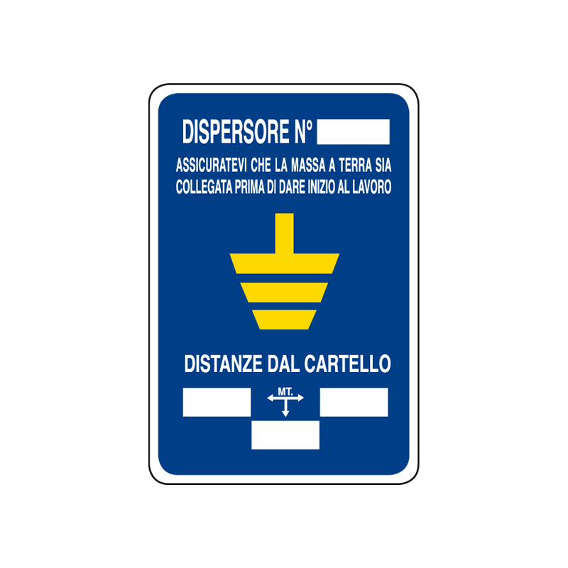 DISPERSORE N. CARTELLO ALLUMINIO 200X300 VARI