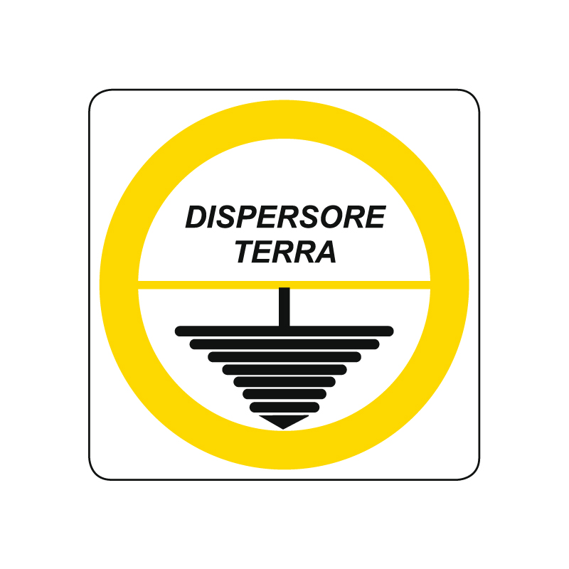 DISPERSORE TERRA CARTELLO ALLUMINIO 230X230 VARI